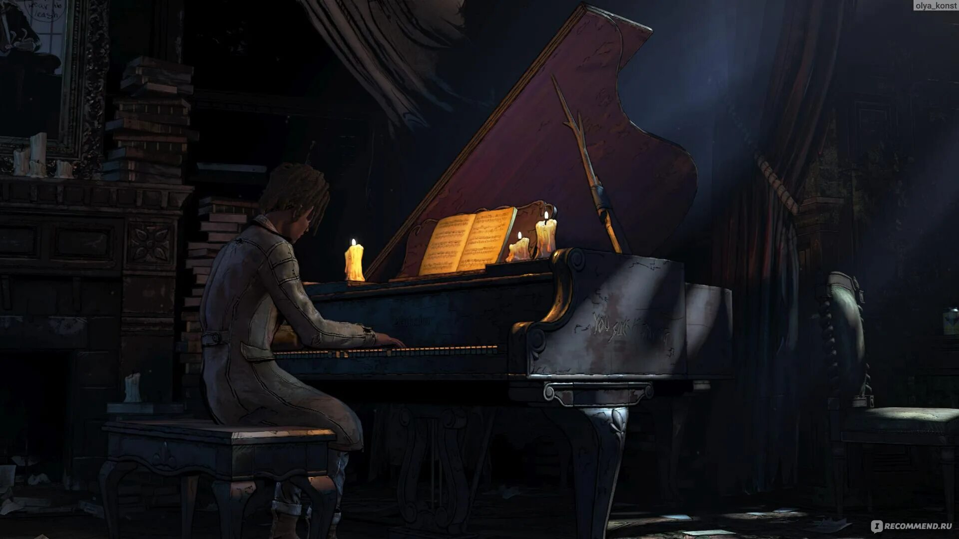 Пианино Эстетика. Старое пианино в интерьере. The Walking Dead the game на фортепиано. Американские боги игра на рояле.