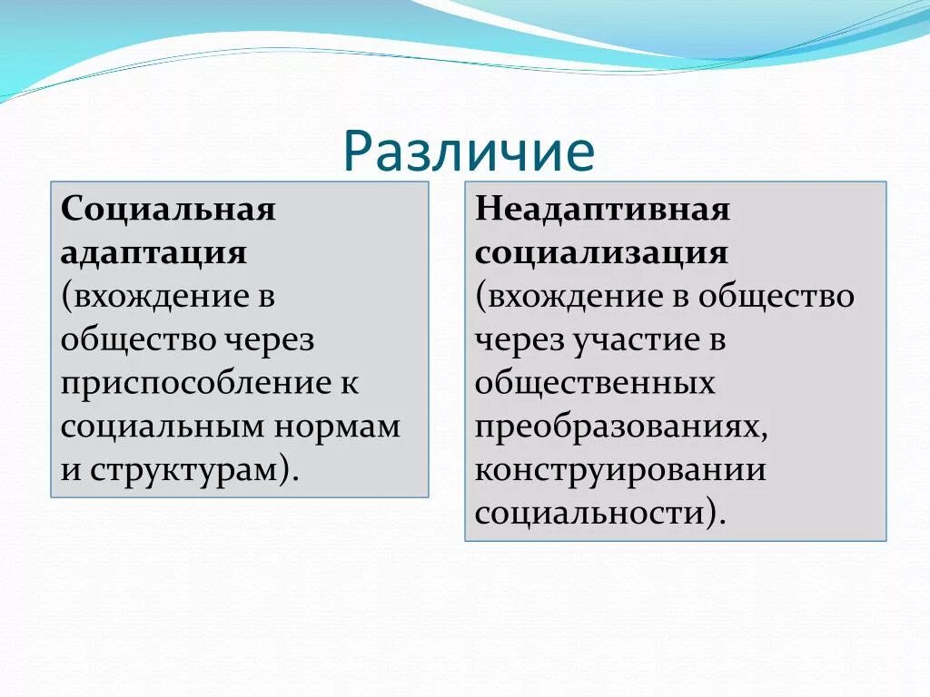 Объясните различия понятий. Сходства адаптации и социализации. Социализация и адаптация различия. Социальная адаптация и социализация различия. Различия между социализацией и адаптацией.