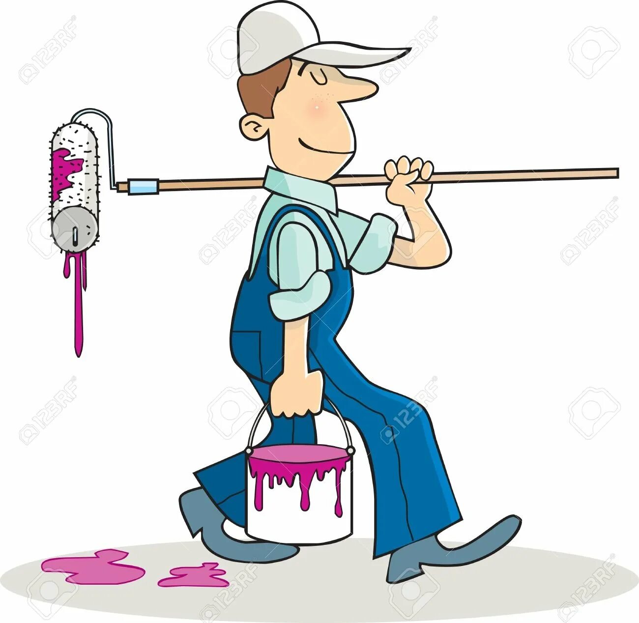 Повар маляр. Маляр мультяшный. Повар маляр. Маляр на прозрачном фоне. Профессии картинки.