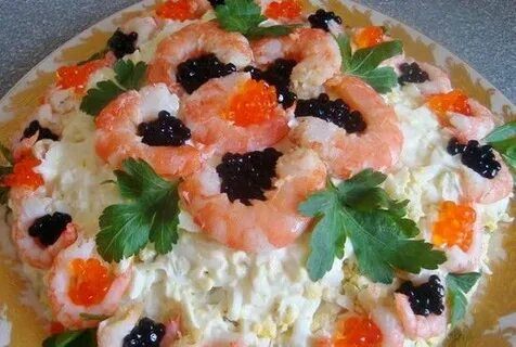 Рецепты кальмарами и красной рыбой