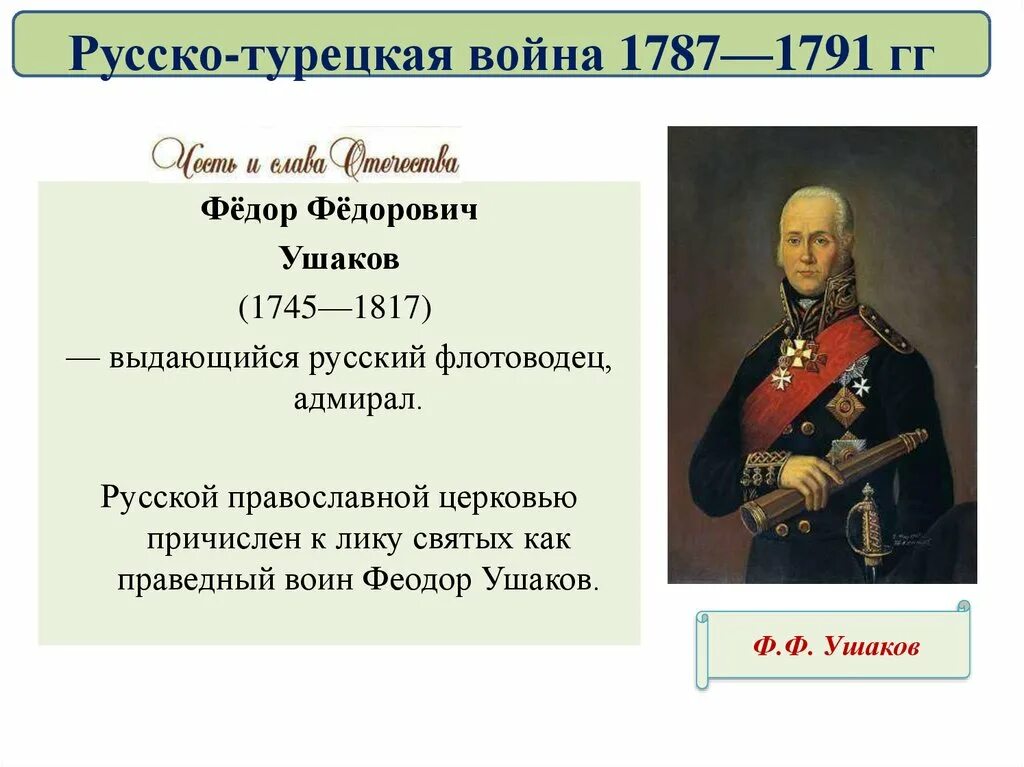 Участники русско турецкой войны 1787 1791