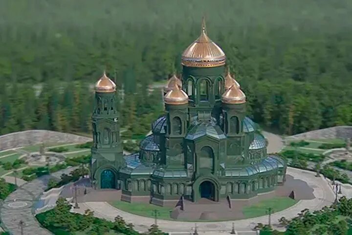 Путин приехал в новый храм Минобороны в парке "Патриот" - РБК
