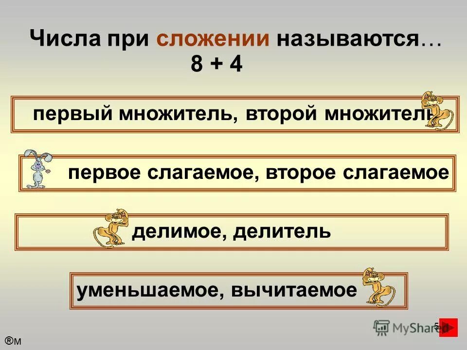 Числа при сложении называются. Число при. Первый множитель второй множитель. Как называются числа при сложении. Числа при делении 2 класс презентация