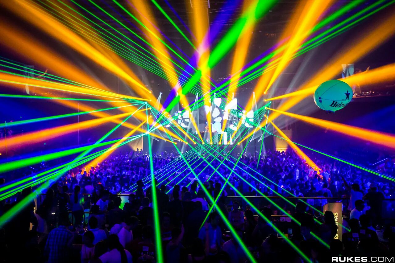 Light show. Techno show Lighting. Electronic Music Festival Stage Design. Lightning show Electronic Music.