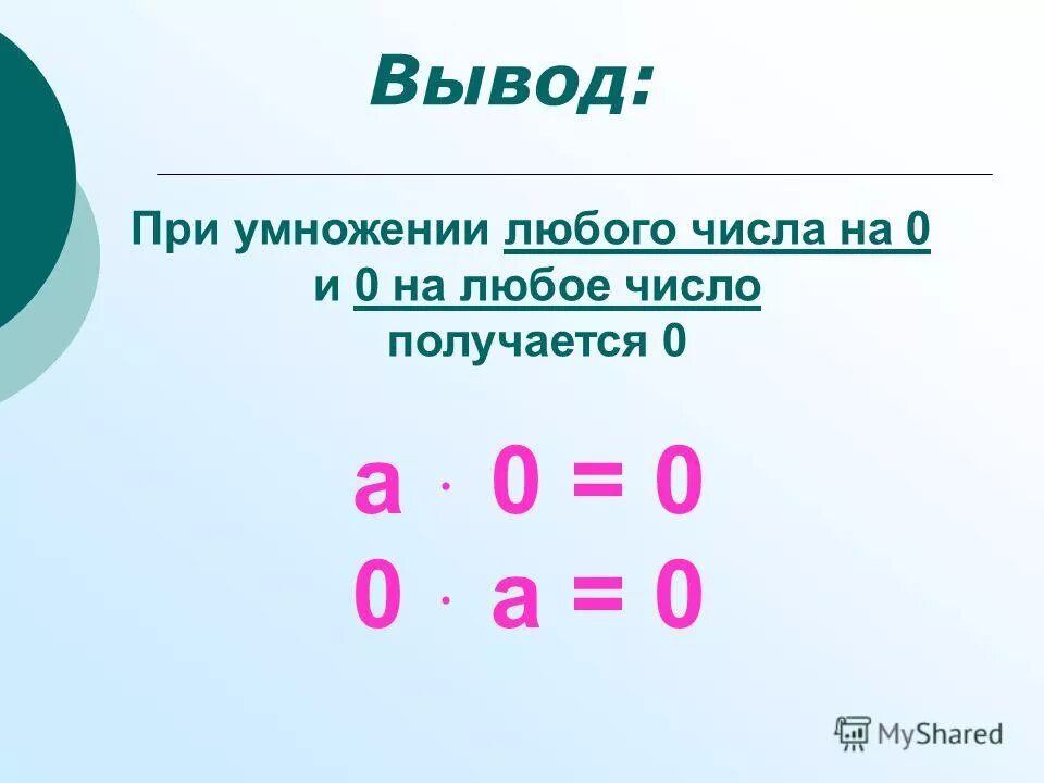 При умножении 0 на любое число получается. При умножении любого числа на 0 получается. При умножении 1 на любое число получается. При умножении 0 на любое число. Умножение на 0.