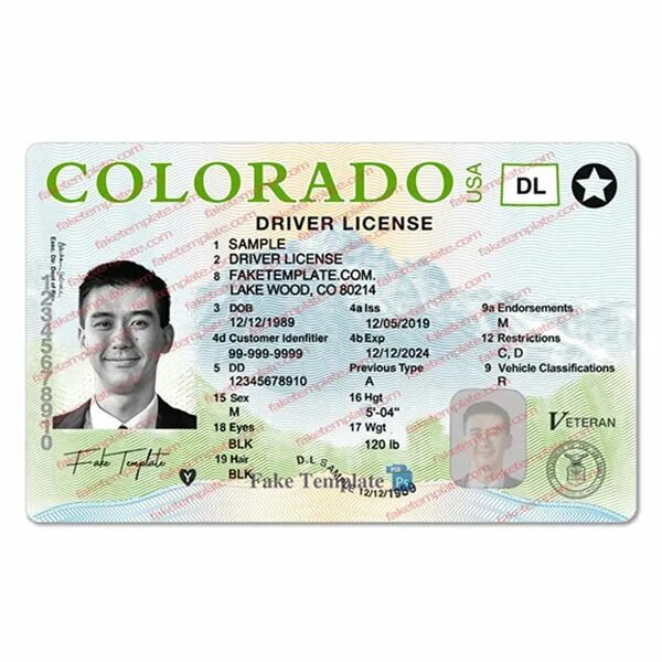 Colorado ID Card. Colorado Driver License. Водительское азербайджана