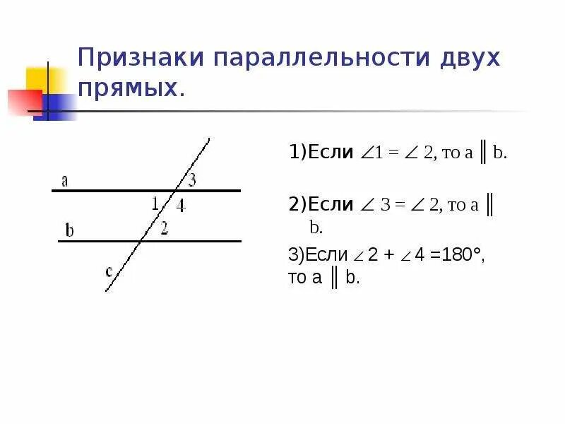 Верный признак параллельности прямых. 3 признака параллельности прямых. 2 признак параллельности двух прямых. 1 признак параллельности прямых. 1 признак параллельности прямых доказательство.