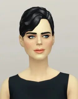 Sims 4 Rusty Nail's Med relaxed hair short version - Short hairstyl...