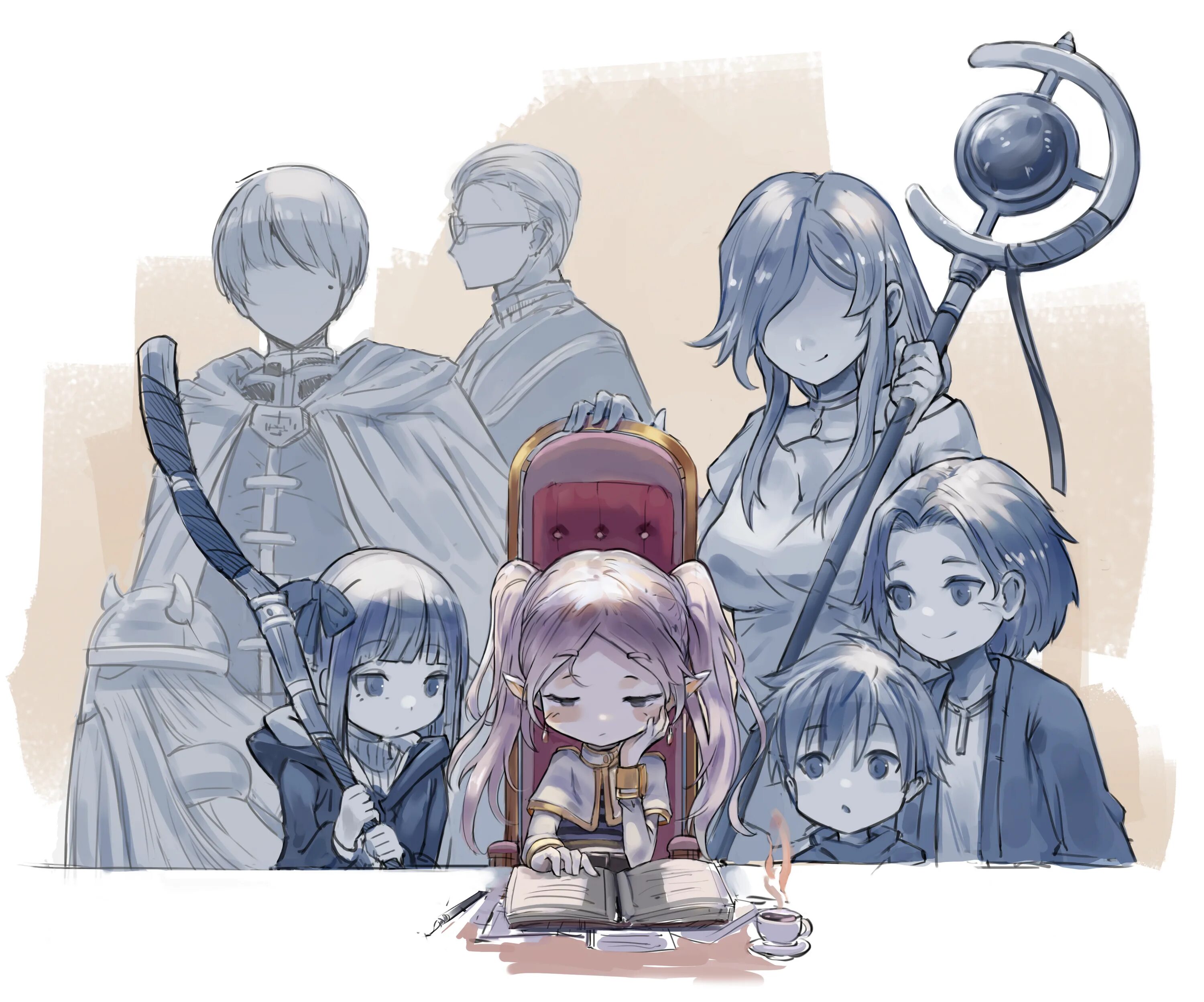 Frieren beyond journey. Sou sou no frieren. химмель фрирен. frieren: beyond journey&#039;s end.