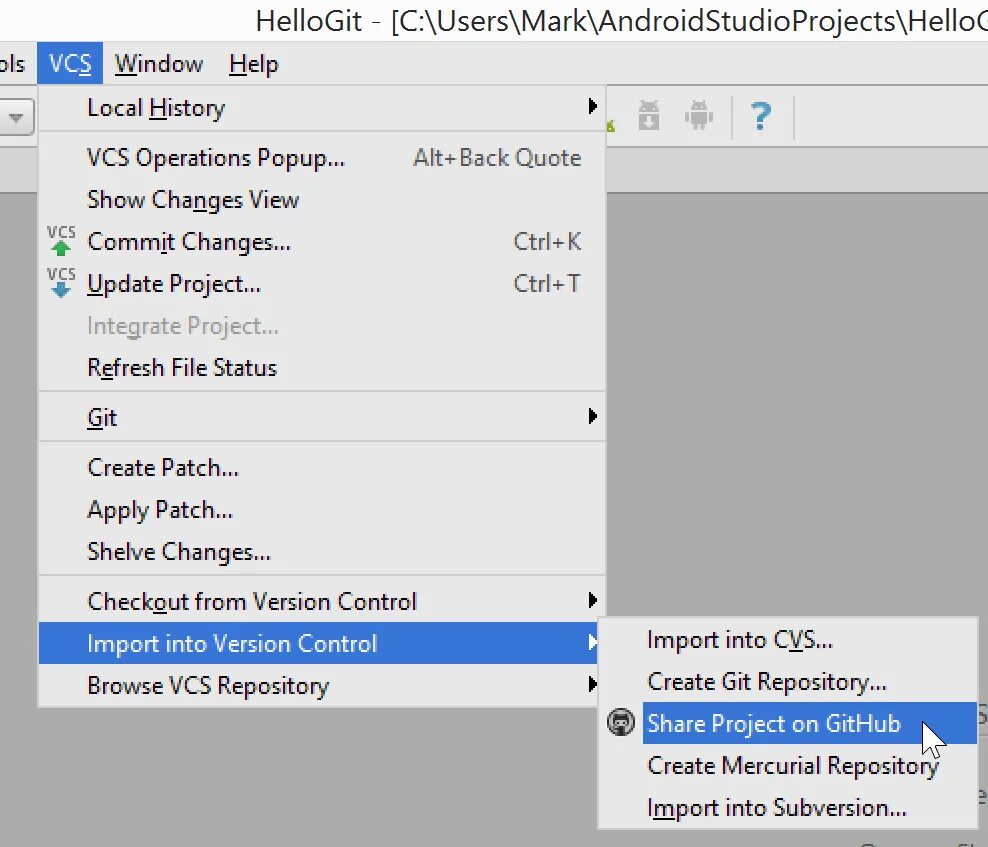 Github android studio проекты. How to use github. как загрузить проект из android studio в github. shadow view android git.