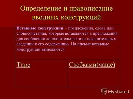 Вставные слова словосочетания