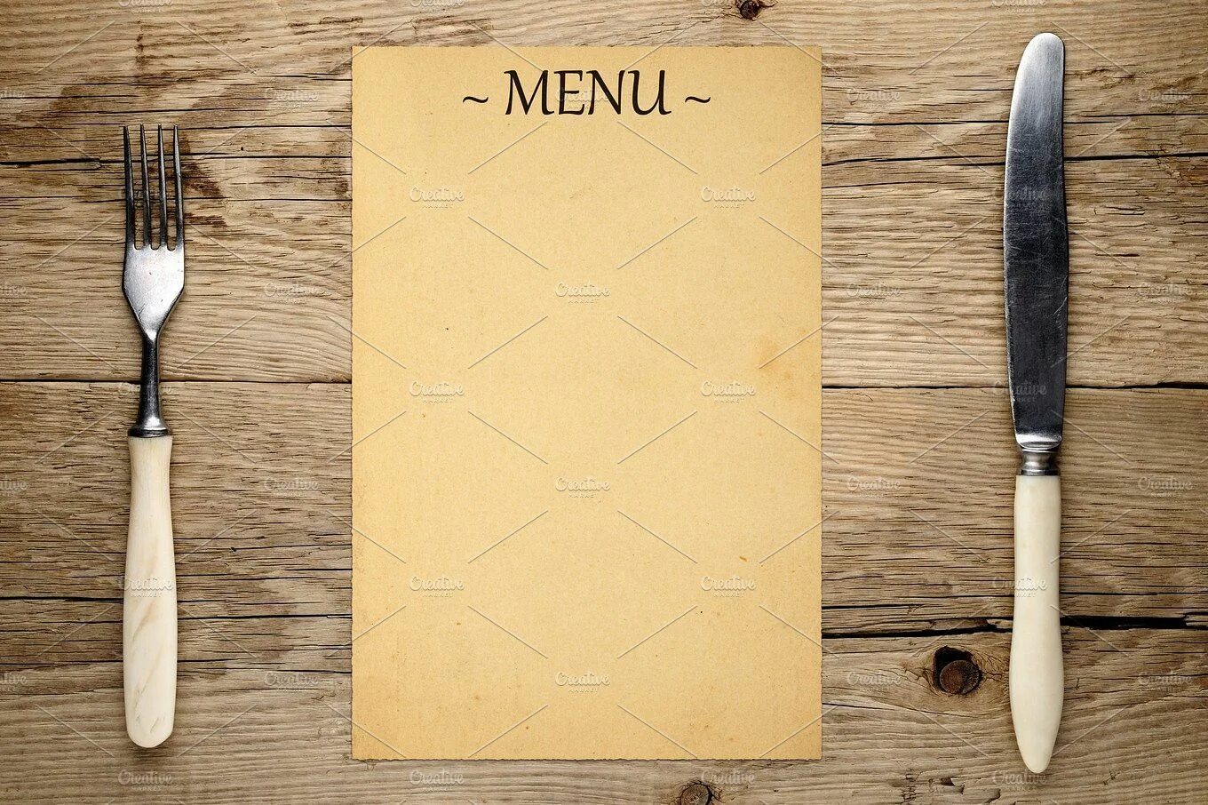 Empty menu