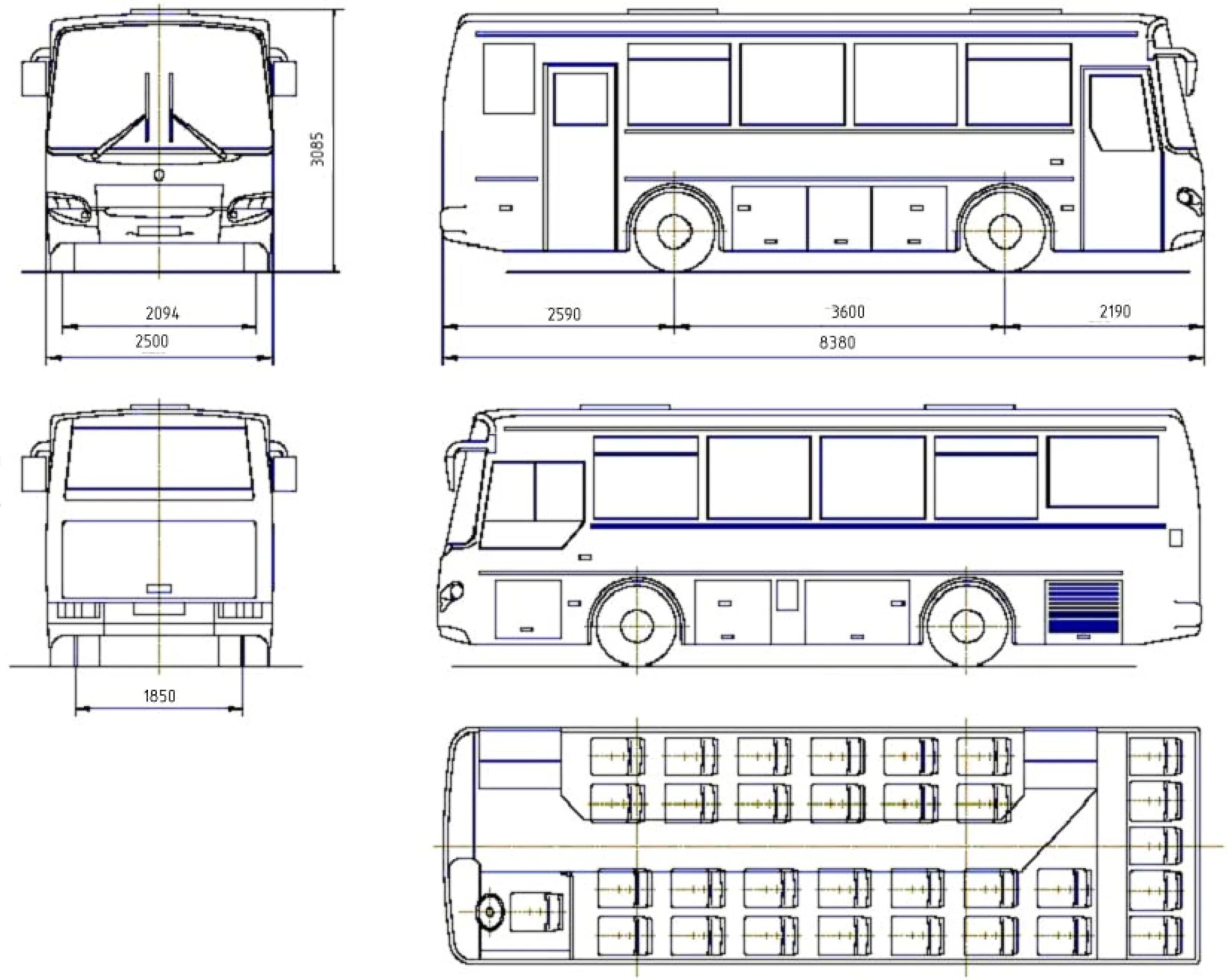 КАВЗ 4235 габариты. ПАЗ 4230 габариты. Технические характеристики автобуса паз