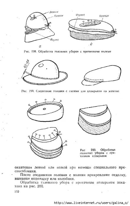 головные уборы конструирование