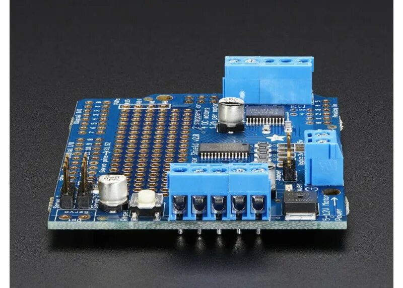 Arduino v. Adafruit motor shield v2. серво шилд ардуино. dk electronics motor shield arduino. adafruit motor shield v2 two stepper motor.