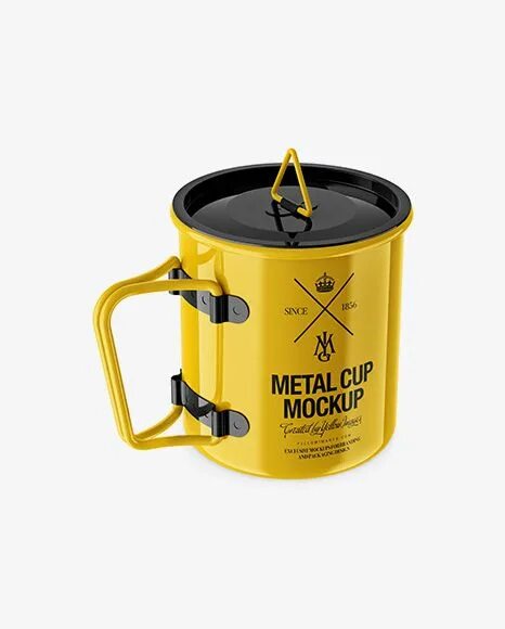 Metal Cup Mockup. Metal cup