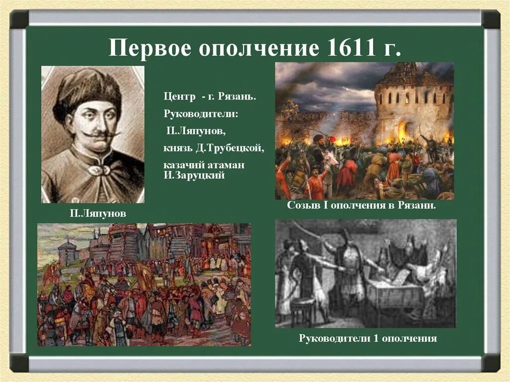 Формирование первого ополчения участники. Руководители первого ополчения Трубецкой Заруцкий. Первое народное ополчение 1611 Новгород. Первое ополчение 1611 смута. Руководители первого народного ополчения 1611.