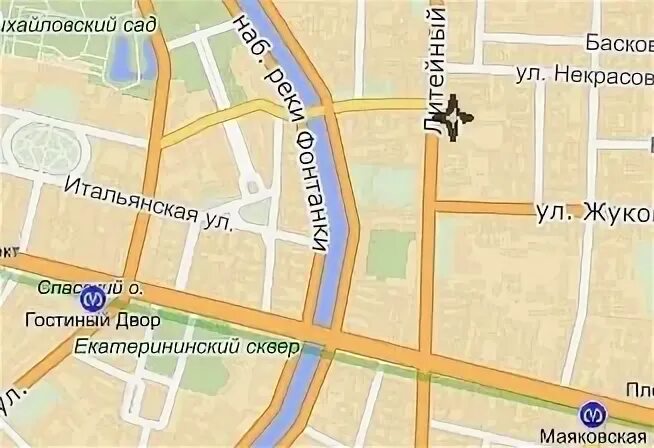 Карта спб маяковская