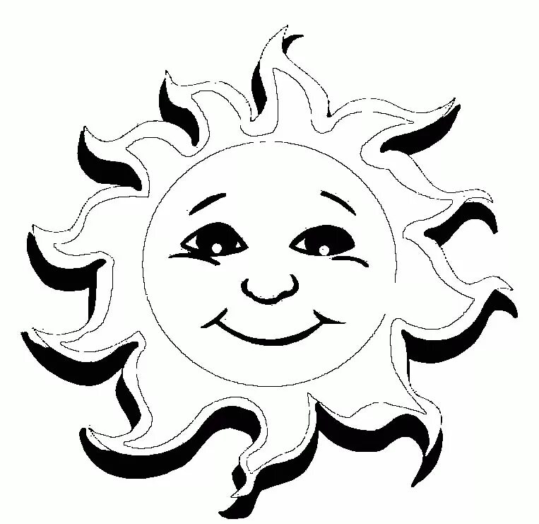 Шаблон солнца для вырезания из бумаги распечатать