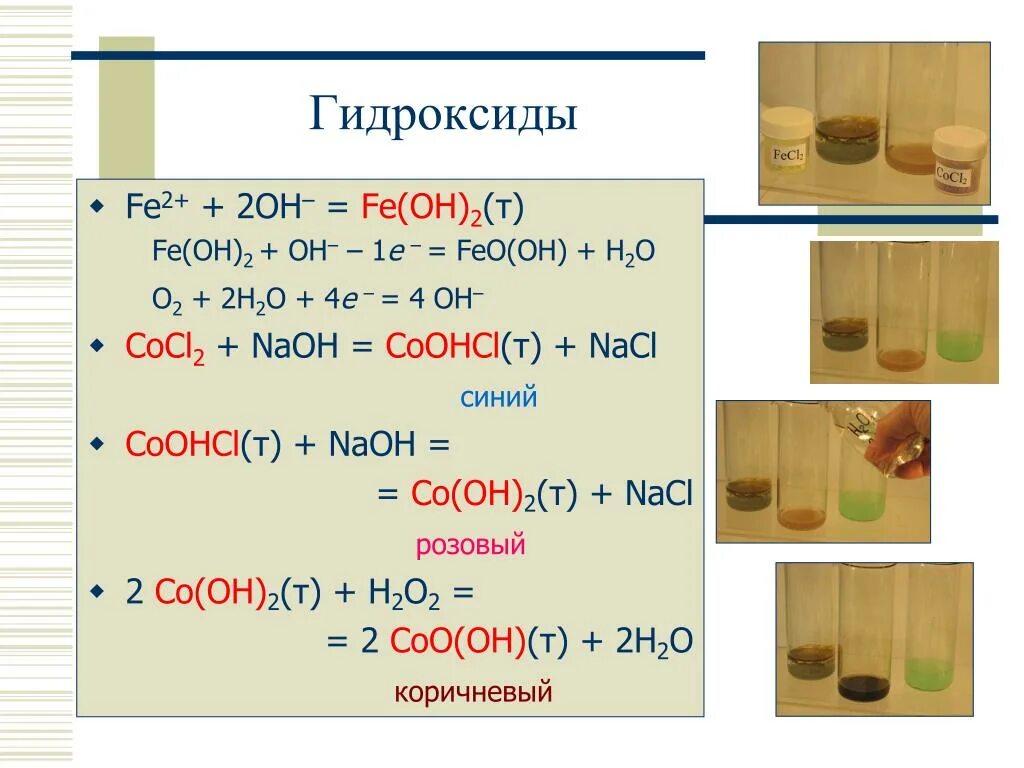 Fe oh 2 naoh конц