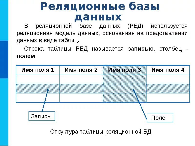 Данные о поли. Ключевое поле в таблице реляционной базе данных. База данных как модель предметной области реляционные базы данных. Поля реляционной базы данных. Строки и Столбцы в базе данных.