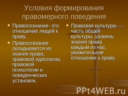Социальные факторы способствующие формированию правомерного поведения