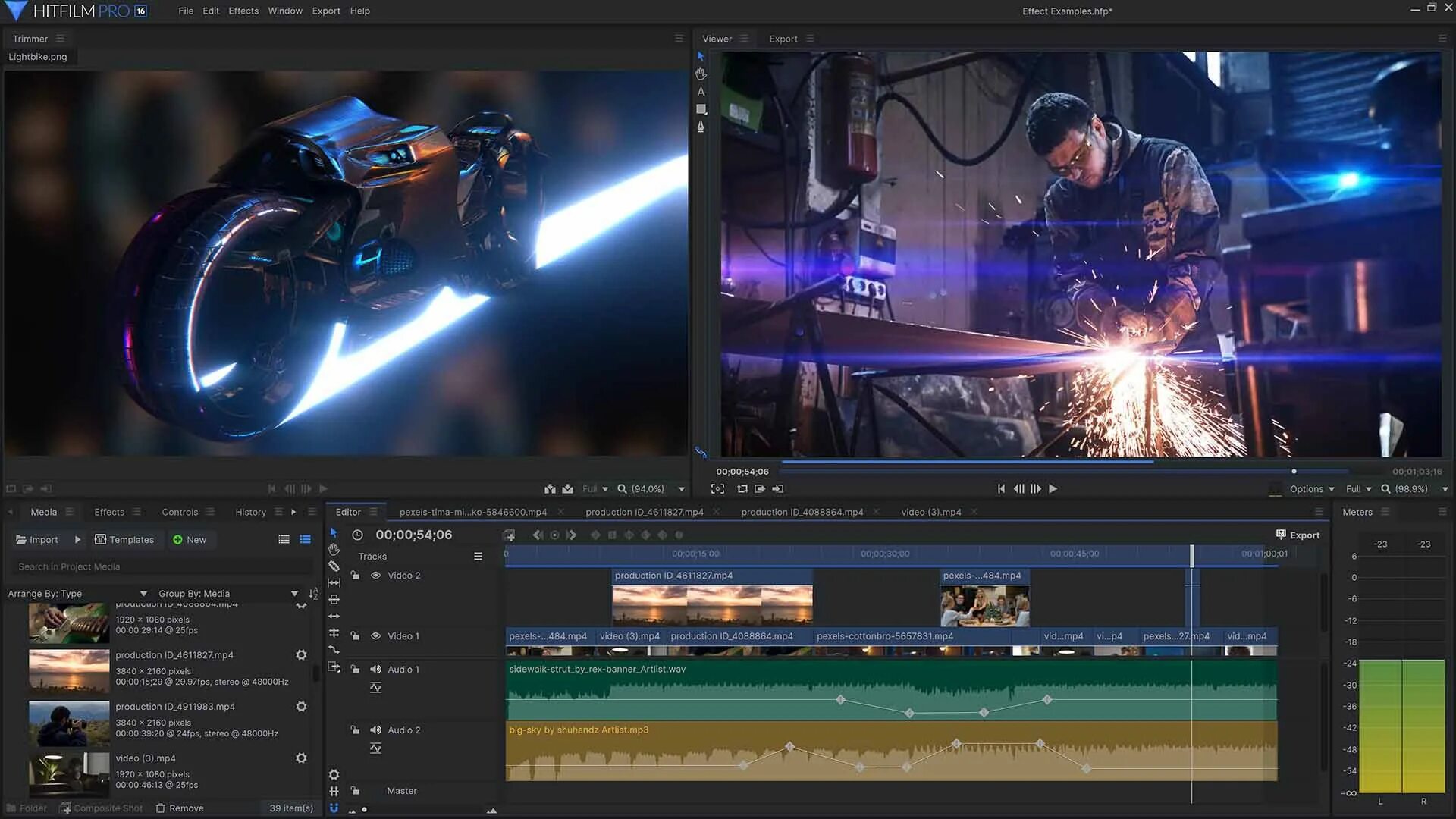 Video editor effects