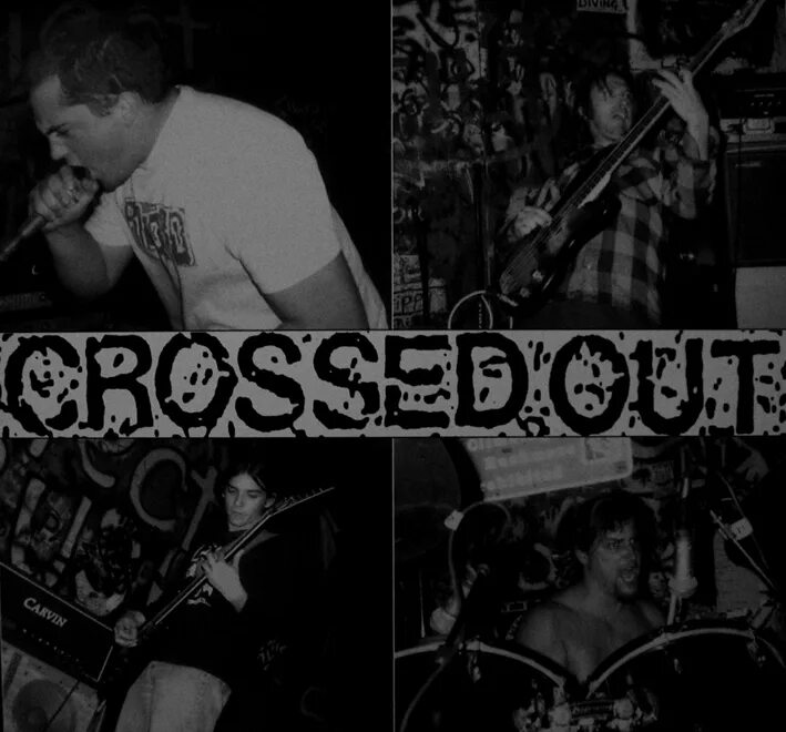 Cross out the wrong word. Crossed out band. crossed out albums. dropdead 1993. crossed out live.