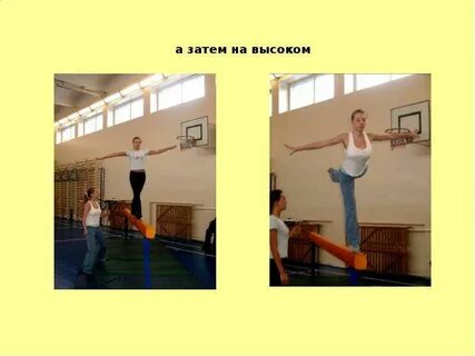 Гимнастическая комбинация на гимнастическом бревне 9 класс
