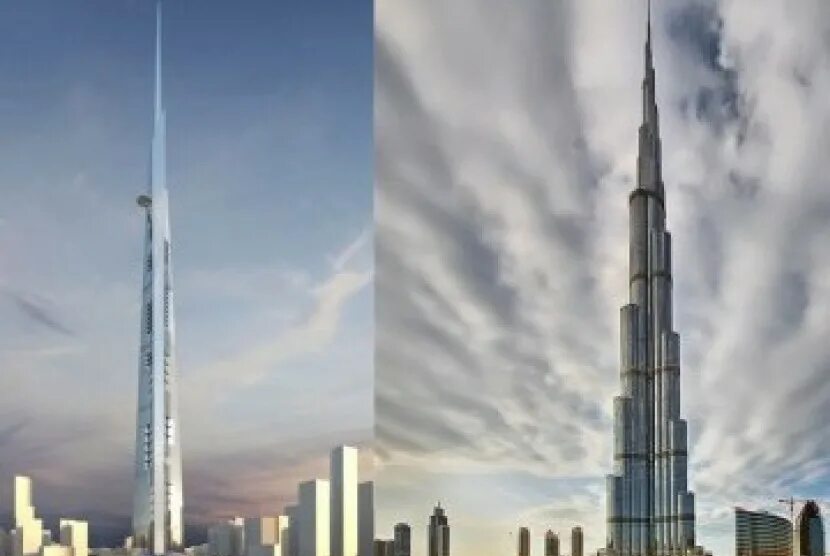 Небоскреб 2 км. Башня Джидда в Саудовской Аравии. Кингдом Тауэр vs Бурдж Халифа. Башня Дубай кингдом Тауэр. Джидда Тауэр и Бурдж Халифа.