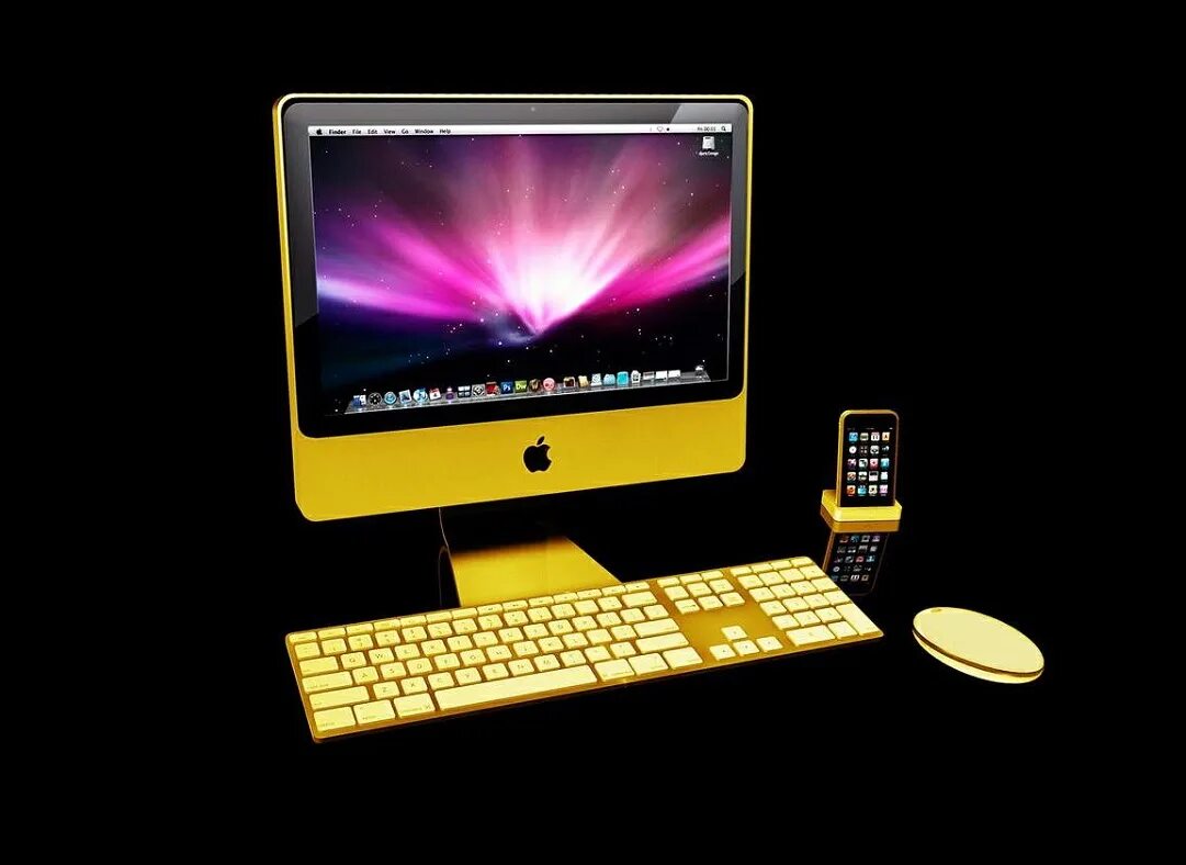 Компьютер gold. Голд эпл эпл Голд. Золотой компьютер. Золото в компьютере. Компьютер из золота.