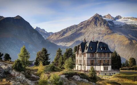 Скачать обои Switzerland, Alps, Villa Cassel, раздел пейзажи в разрешении 2...
