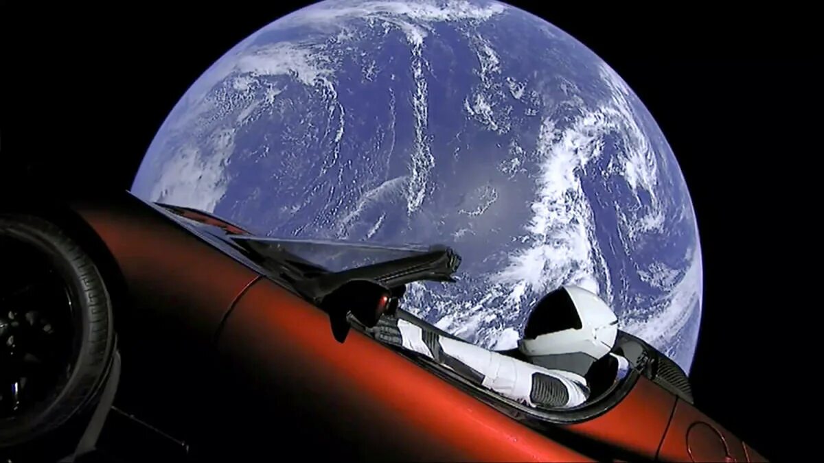 Илон Маск Тесла в космосе. Илон Маск машина в космосе. Falcon Heavy Tesla Roadster. Space car