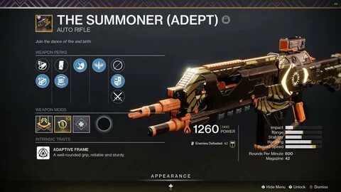 What are adept weapons destiny 2