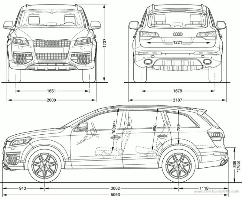 Размеры ауди ку7