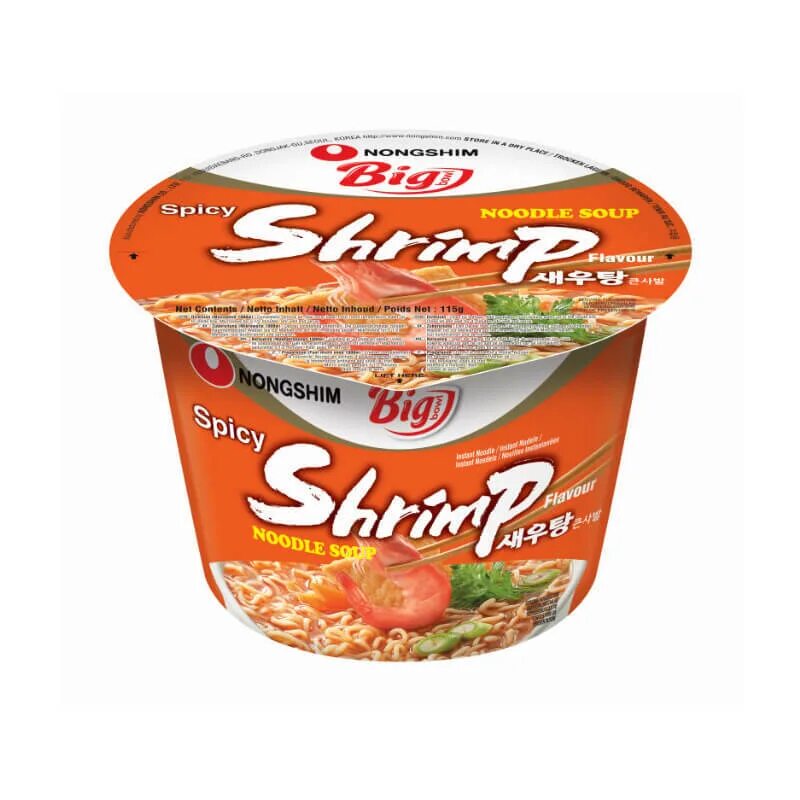 Лапша быстрого приготовления со вкусом креветок. Лапша &quot;нонгшим&quot; донсан в соусе из черных бобов 96 грамм чашка петри.