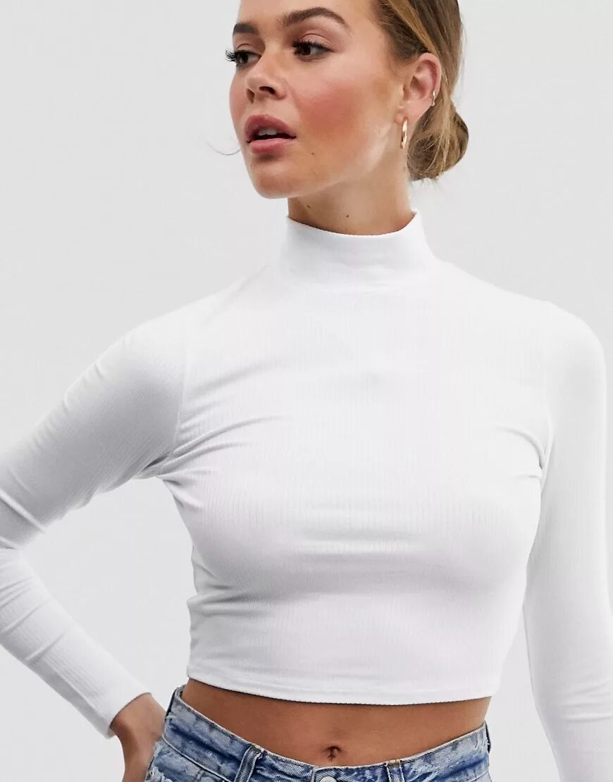 Long sleeve top. Белая водолазка топ. Кроп топ с горлом. Кроп водолазка. Кроп топ водолазка.