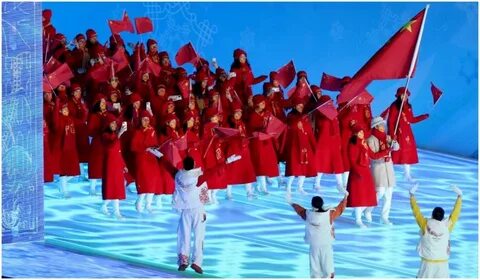 Всадник на открытии олимпиады