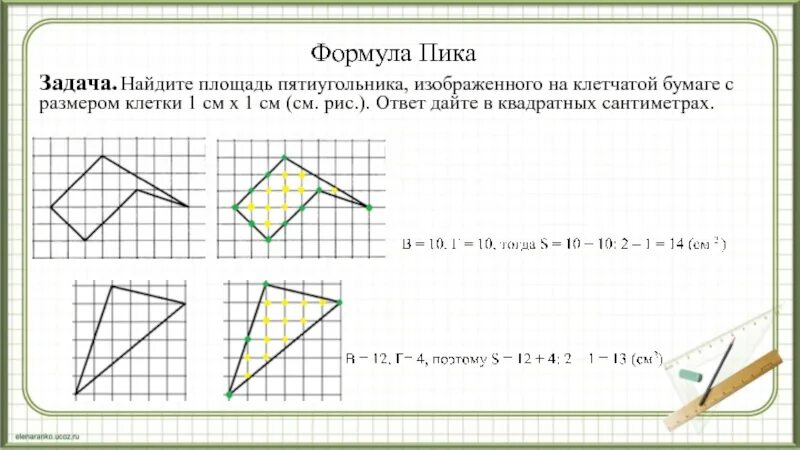 Формула пика задачи. Формула пика геометрия. Задачи на нахождение площади трапеции. На клетчатой бумаге формула. Площадь фигуры на клетчатой бумаге формула.