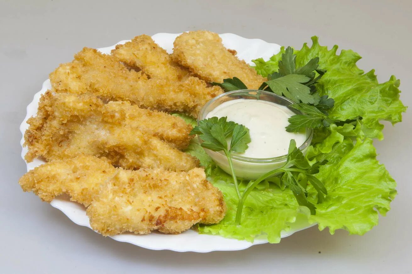 Мясо в яйце и муке