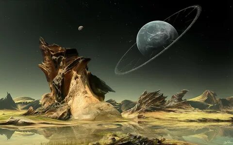 Desktop HD wallpaper: Landscape, Sci Fi free download background picture #1...