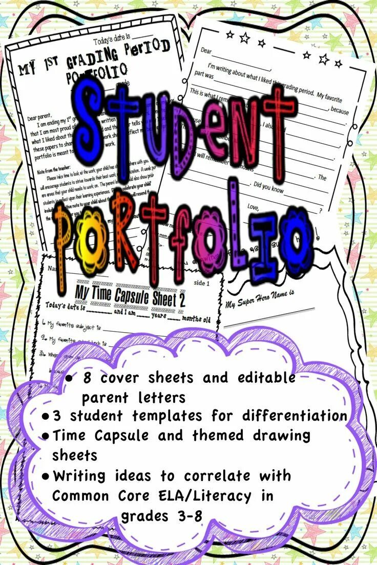 Student portfolio. Portfolio for students. time capsule letter template. student&#039;s portfolio templates. cadet portfolio.