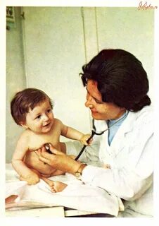 На приеме у врача. - Разное Ретро открытки - ЭтоРетро.ru - старые фото городов