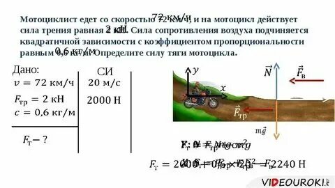 Сила сопротивления воздуха при падении тела