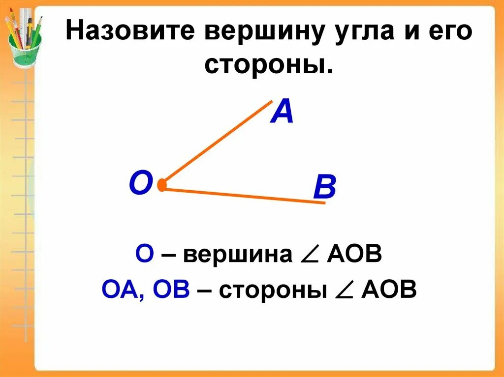 Сколько вершин имеет угол. Что такое вершина и стороны угла. Углы. Вершина угла это 2 класс. Что такое вершина угла и стороны угла.