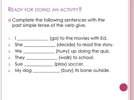 Past simple exercises wordwall