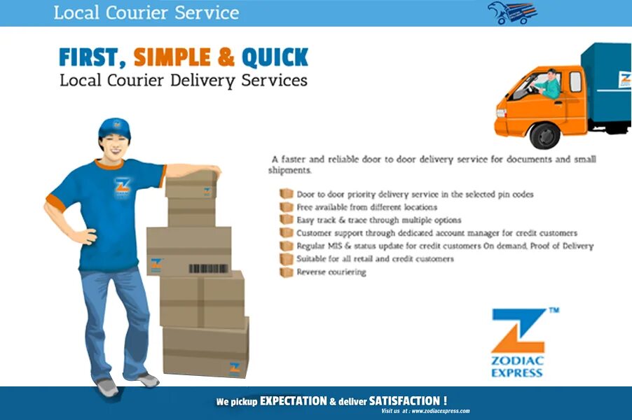 Courier service. Express delivery service. Courier services logo. Courier service Express.