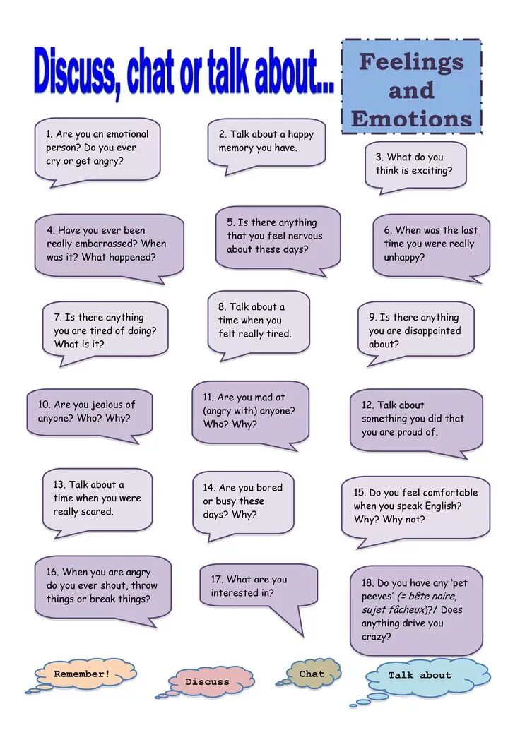 Feelings and emotions speaking activities. Английский speaking Worksheet. Speaking Cards английскому языку. Карточки для speaking. Talking about feelings