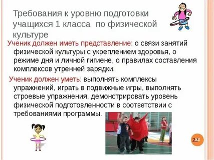 Требования к уровню подготовки учеников