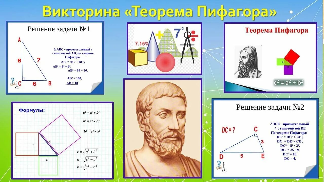 Теорема пифагора интересное. Теорема Пифагора головоломка. Теорема Пифагора плакат. Плакат на тему теорема Пифагора. Математика теорема Пифагора.
